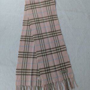 Burberry Nova Plaid Cashmere & Merino Wool Scarf Pink |Unisex |Timeless Designer